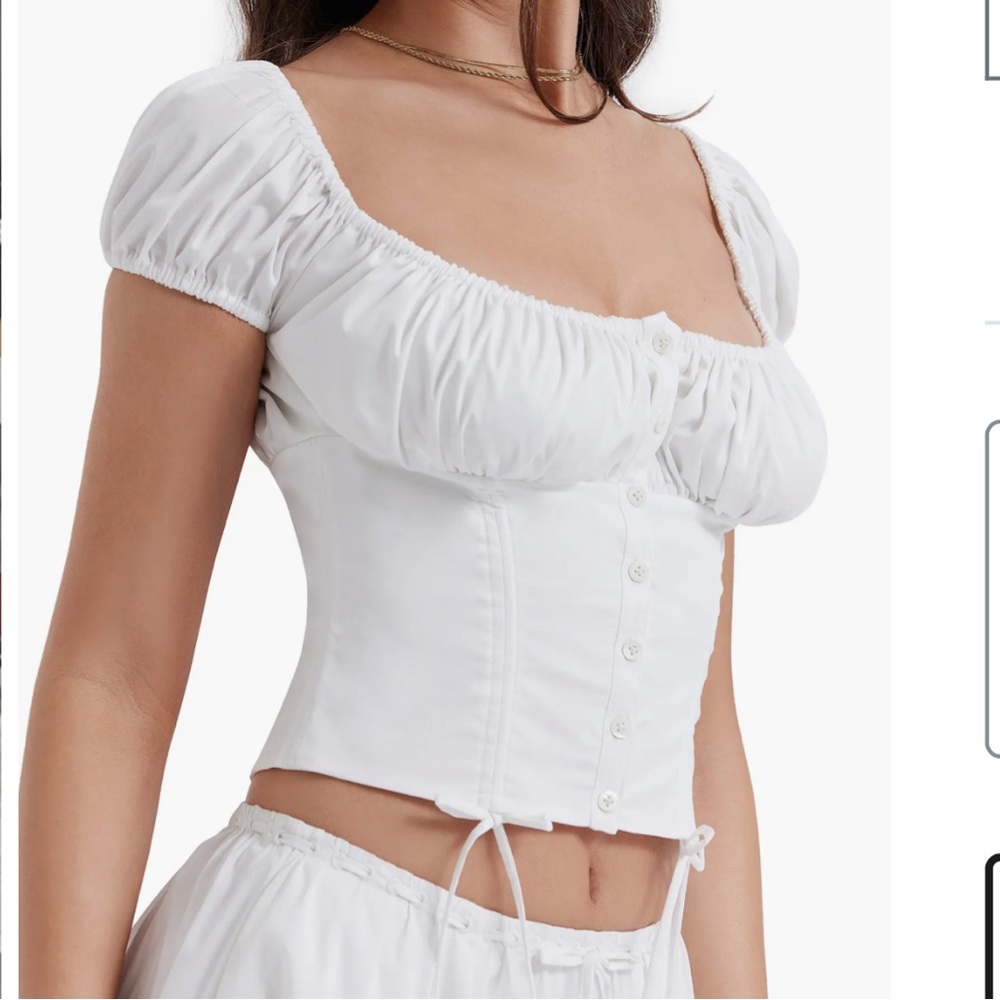 House of CB white corset top